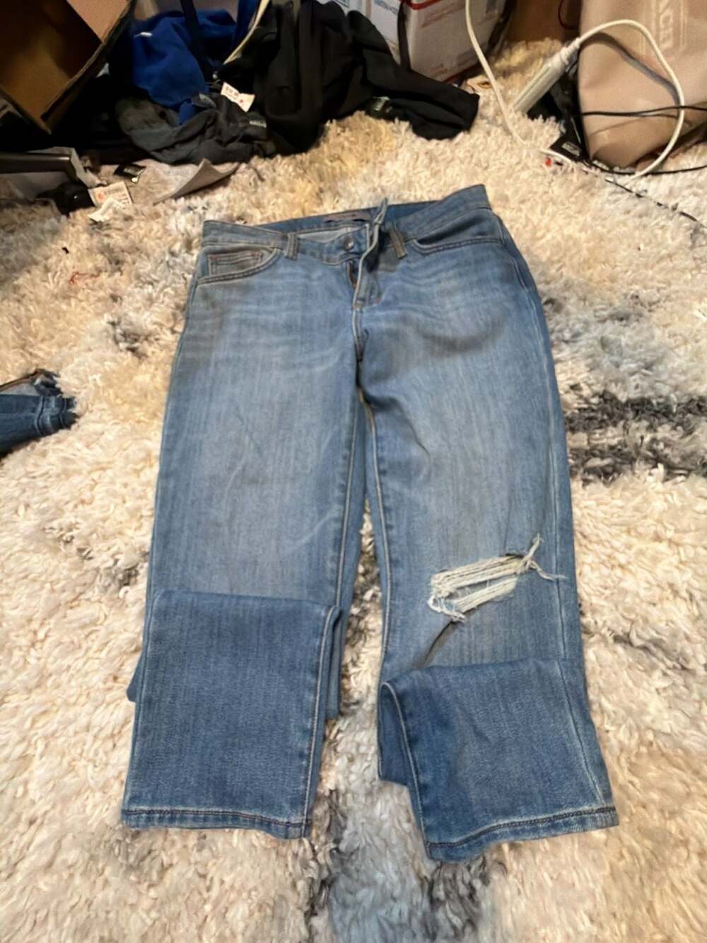 Joe's Jeans Curvy Skinny Crop Agnes Distressed Jeans